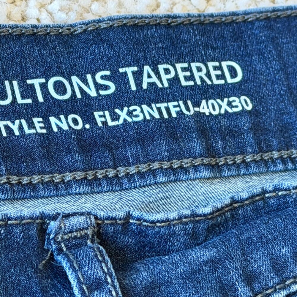 Mugsy Tapered Fit Jeans - Fultons Size 40x30 - Picture 3 of 3